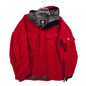 Victorinox Men's Swiss Army Gore-Tex Hooded Lightweight Coat Red Size XL